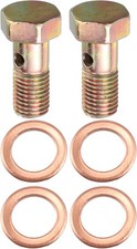2 Set Banjo Bolt Brake Fitting Adapter Kit M8x1.25 Brake Line Thread Banjo Bolt