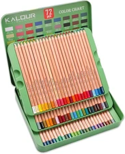 KALOUR Pro Pastel Chalk Colored Pencils,Set 72 Count (Pack of 1), Multicolor 