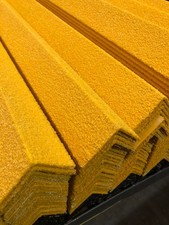 Non Slip Gritted Stair Nosing 55 x 55 x 4mm - Yellow Stair Edging - Cut to Size