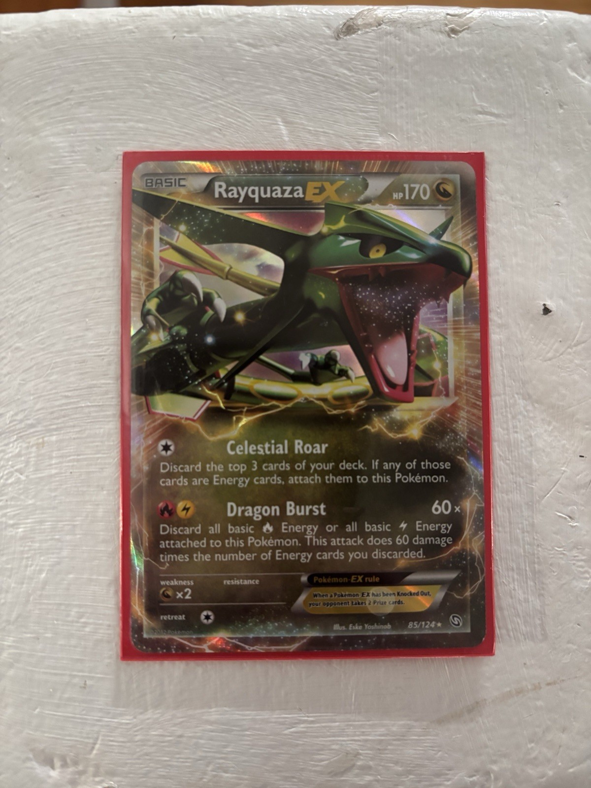 Rayquaza EX - 85/124 - Ultra Rare - Dragons Exalted - Pokemon Card Never Played 
