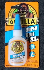 NEW Gorilla Super Glue XL For Wood, Paper, Leather, Plastic  Metal, 25 G, Clear