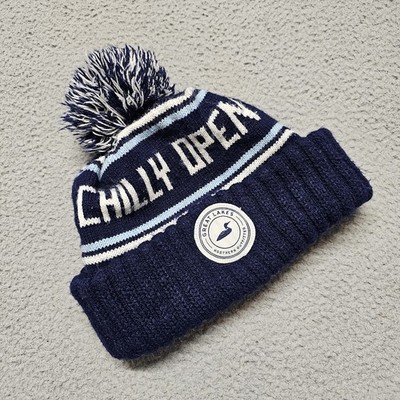 Great Lakes Outfitters Beanie Hat Cap Patch Knit Chunky Pom Cuff Watch Cap OSFM