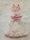 Vtg 80's Mattel Barbie Skipper White & Pink Sheer Lingerie Sleepwear Set Fashion