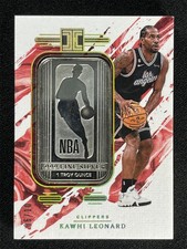 2023-24 Panini Impeccable Kawhi Leonard #5 Gold NBA Logoman Silver Bar /10