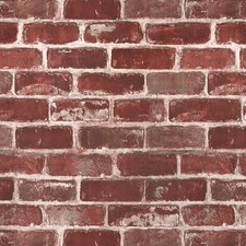 Qianglive Red Brick Peel and Stick Wallpaper 17.5"&times;120" 17.5" x 120",