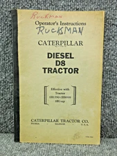 Factory CAT Caterpillar D8 Dozer Tractor 1H 8R Operator's Instructions Manual