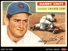 1956 Topps #179 Harry Chiti Grey Back Cubs COMMON VARIATION 5 - EX