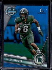 2023 Bowman University Chrome Jalen Berger 1st Blue Refractor #/199 Spartans