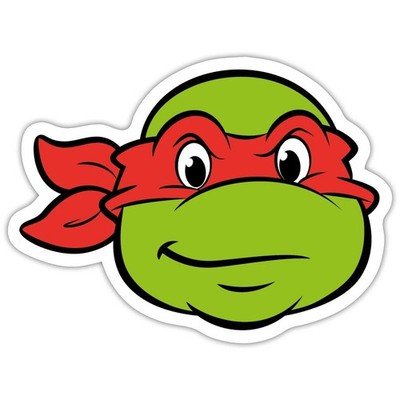 Teenage Mutant Ninja Turtles Raphael Kostüm Karneval Aufkleber Sticker