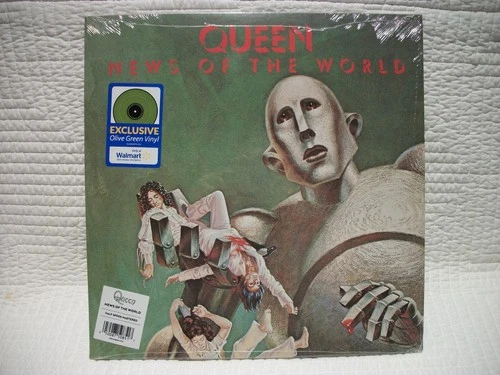 SEALED! QUEEN NEWS OF THE WORLD OLIVE GREEN VINYL LP RECORD 1977 2015 SEALED!
