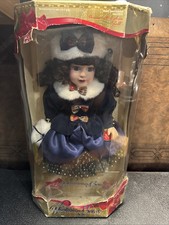 Vintage Brass Key Victorian Bows 18" Porcelain Doll Ice Skating Princess BK