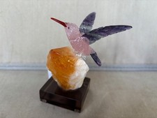 Rose Quartz/Fluorite HB  on Citrine 4 1/2 " -Peter Muller