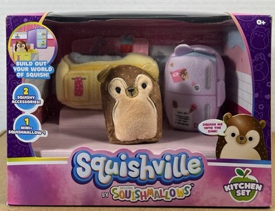 Squishville by Squishmallows Kitchen Set with Hans the Mini Hedgehog