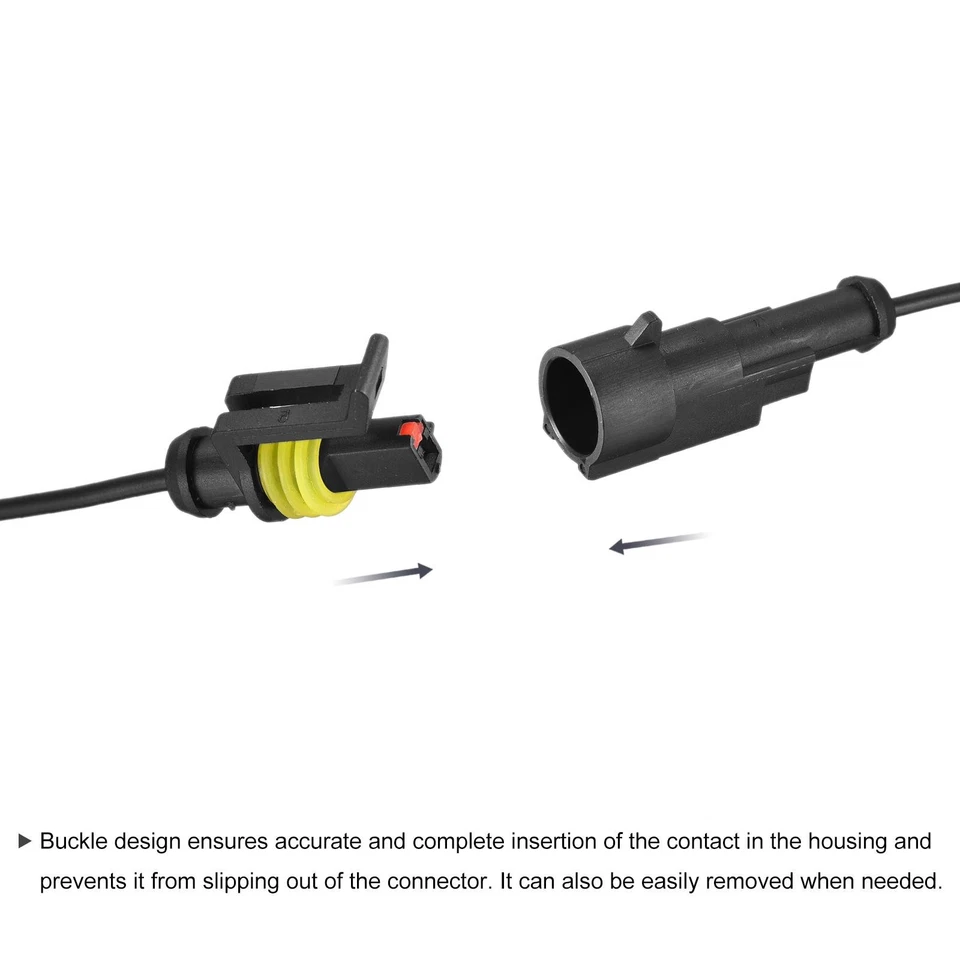 Conector Eléctrico 1 Pasador Macho Hembra 0.75mm2 con 100mm Cable 5 Juegos - Imagen 3 de 4