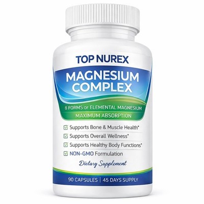 Top Nurex Magnesium Complex 1000 mg, 8-Source 90 Count (Pack of 1)