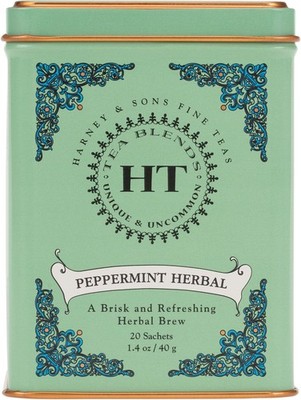 Peppermint Herbal Tea Sachets, Caffeine Mint Tea, Refreshing Peppermint Tea, 20