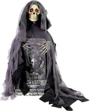 3.0-Ft. Rising Reaper with Tombstone Animatronic
