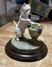 Country Artists Westie West Highland Terrier Dog & Butterfly Figure 1995 CA330