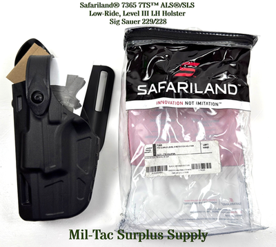 Safariland® 7365 7TS™ ALS®/SLS Low-Ride, Level III LH Holster Sig