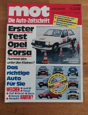 MOT 02/1983 Porsche 924 - Opel Corsa 1,2 S Luxus