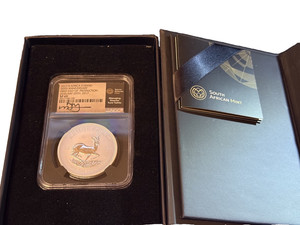 2017 S. Africa $1 Rand Silver NGC SP69 Krugerrand Coin signed by Tumi Tsehlo