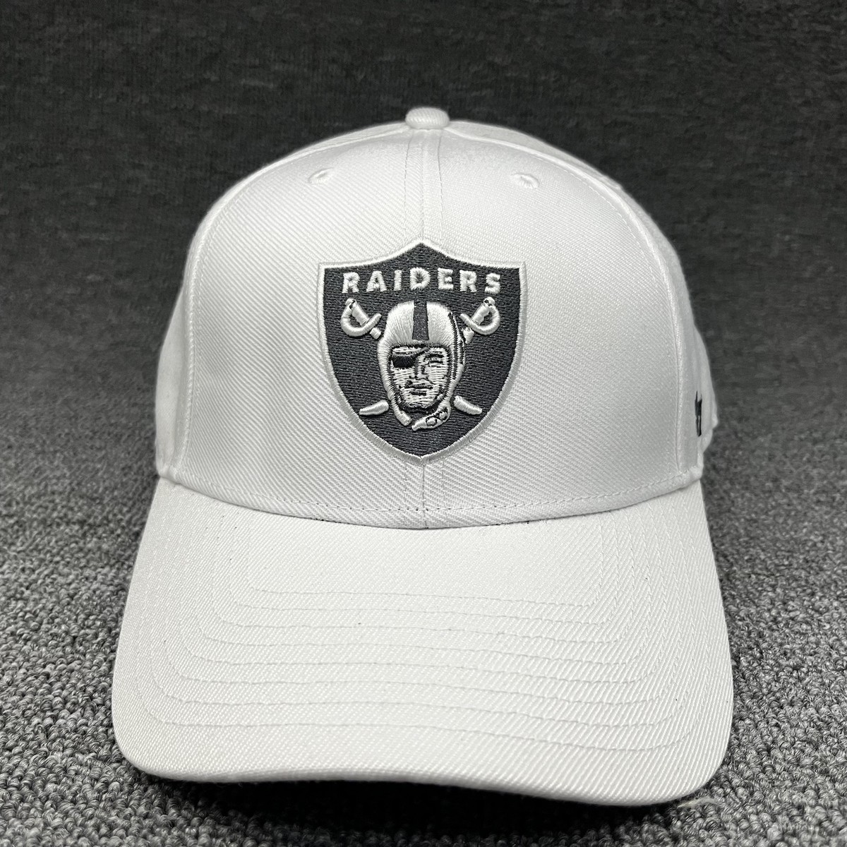 New 47 Brand Las Vegas Raiders White Clean Up Adjustable Baseball Cap Hat