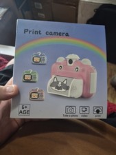 Instant Print Camera for Kids 1080P Digital Camera Toys HD Video Recorder Cat 