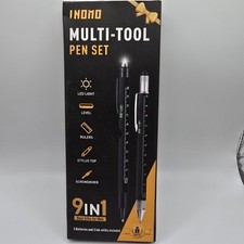 Inomo Multi-tool Pen Set 9 In 1 Multifunction Ballpoint Pens Screwdriver