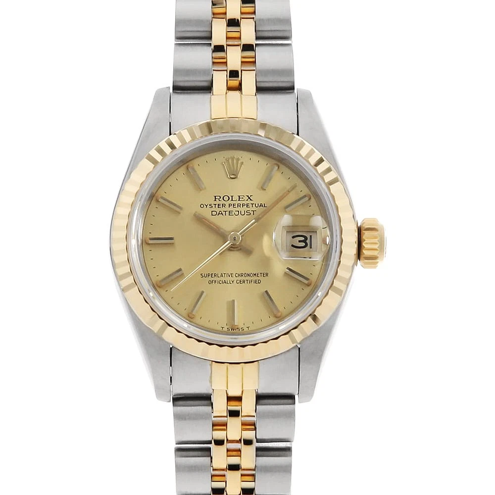 Rolex — ROLEX Datejust 69173 Champagne bar R Number second hand Women