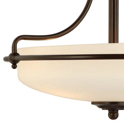 Quoizel GF1717 Bronze Griffin 3-Light 17"W Semi-Flush Mount Ceiling Fixture - Picture 2 of 4