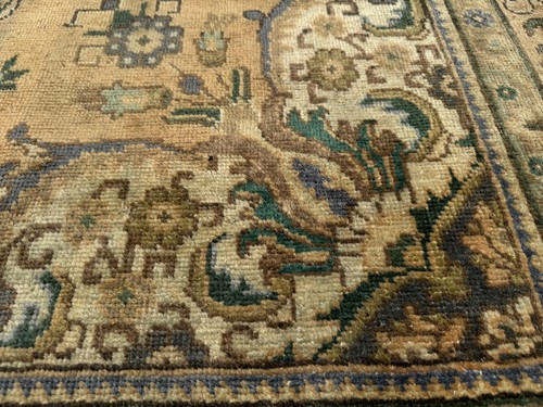 ALFOMBRA ANTIGUA 6x9 tejida a mano vintage oriental hecha a mano caqui verde óxido apagado - Imagen 19 de 22