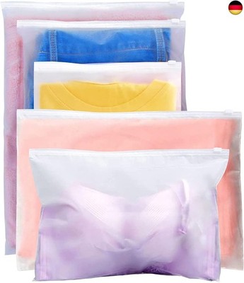 30 Pieces Zip Bags Reusable Travel Bag Frosted Plastic Bag Suitcase Storage Bags