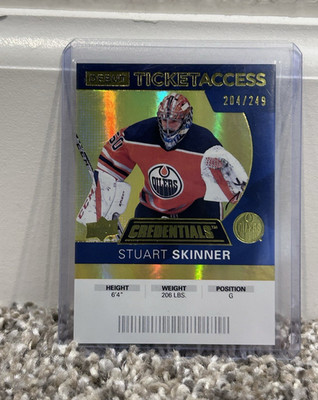 Upper Deck Debut Ticket Access Stuart Skinner #84 Yellow /249 Oilers
