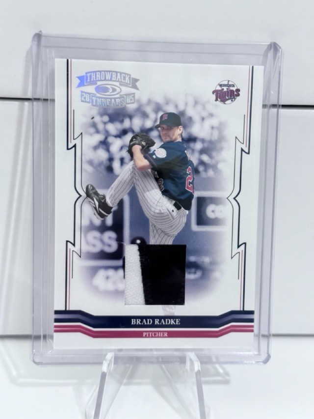 Brad Radke 2005 Throwback Threads - Material Jersey Prime GU Patch Relic /100