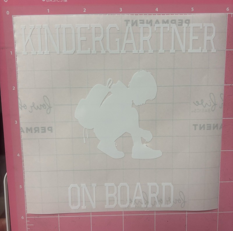 Kindergartner On Board Vinyl Decal Sticker White Kids Quote Car Window
