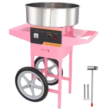 Cotton Candy Machine with Cart with Stainless Steel Bowl Sugar Scoop and Drawer