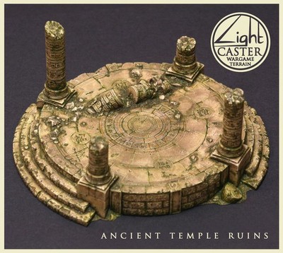 Antike Tempelruine. Landschaft. Light Caster Wargame Gelände. (UNBEMALT)