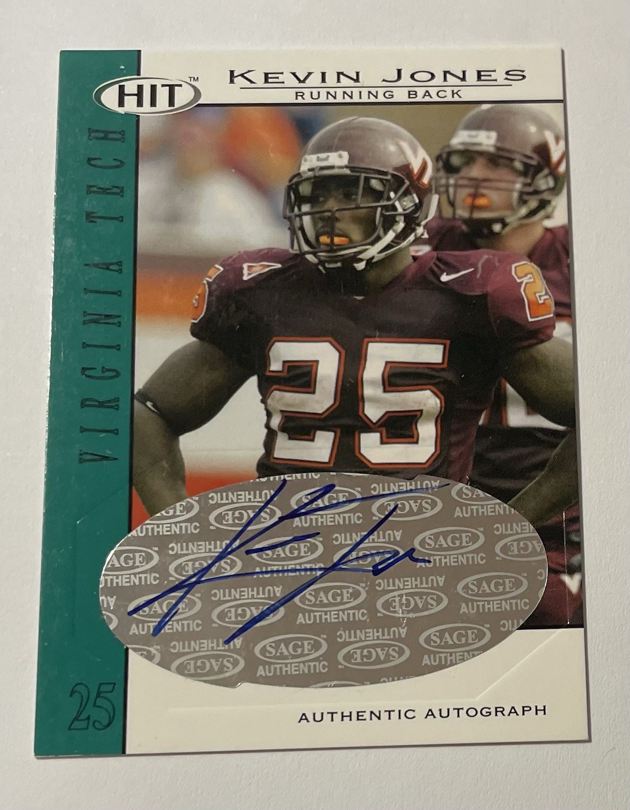 Kevin Jones SA-GE Hit Autographs #A25 Emerald