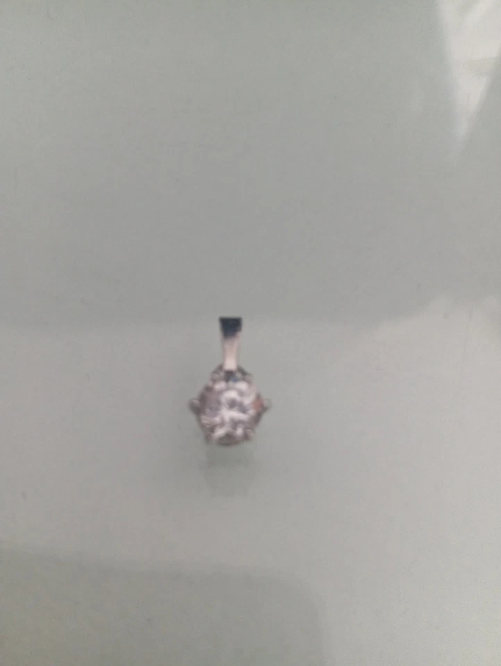 Ciondolo zircone Bianco E Argento - Immagine 3 di 4