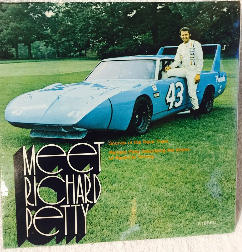 Meet Richard Petty Disco Álbum LP y Libro NASCAR Plymouth Carreras Mopar Coche NUEVO Foto 2 de 4