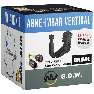 GDW Anhängerkupplung vert. abnehmbar für Hyundai Santa Fe 12-18 13pol + spez