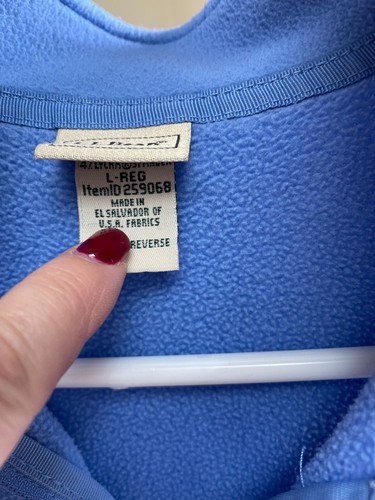 Women's LL Bean 2 Fleece Vests Size Large Blue and Purple - Picture 5 of 11