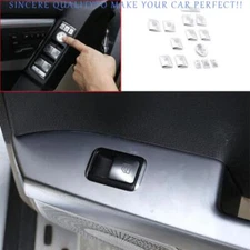 For Mercedes-enz ML 2012-2016 Matte Silver Window Lift Lock Switch Stickers Trim