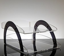 Dispenser porta memo e foglietti per scrivania design moderno in plexiglass trasparente Pan