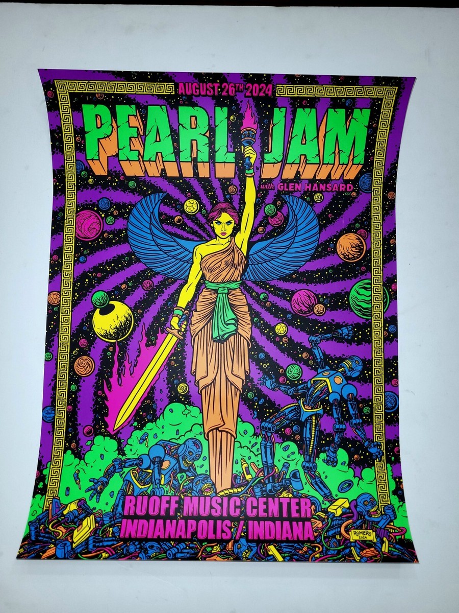 Pearl Jam Poster INDIANAPOLIS, IN SHOW ED OFFICIAL Screen Print