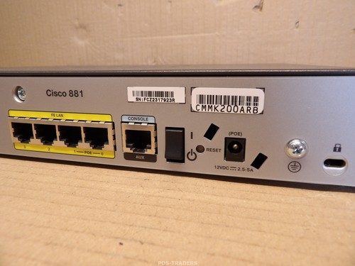 Routeur ISR Cisco 881-SEC-K9 V02 4 ports 10/100 LAN à service intégré - EXCL PSU - Afbeelding 5 van 8
