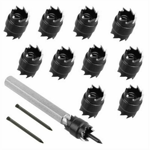 13Pcs 3/8" Double Sided Rotary Spot Weld Cutter Remover Drill Bits Cut Welds Kit