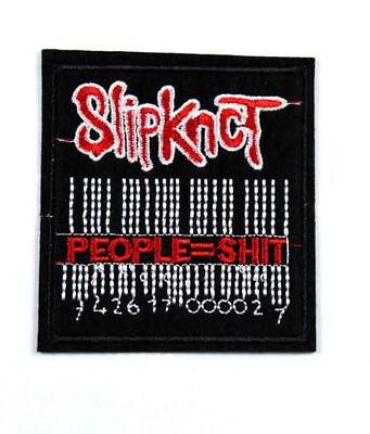 Slipknot (People=Shit logo Metal Music White Embroidered Iron on