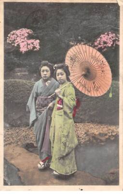 CHINA - SAN36420 - Tientsin Stamp - As Is - Japanese Map - Geishas te