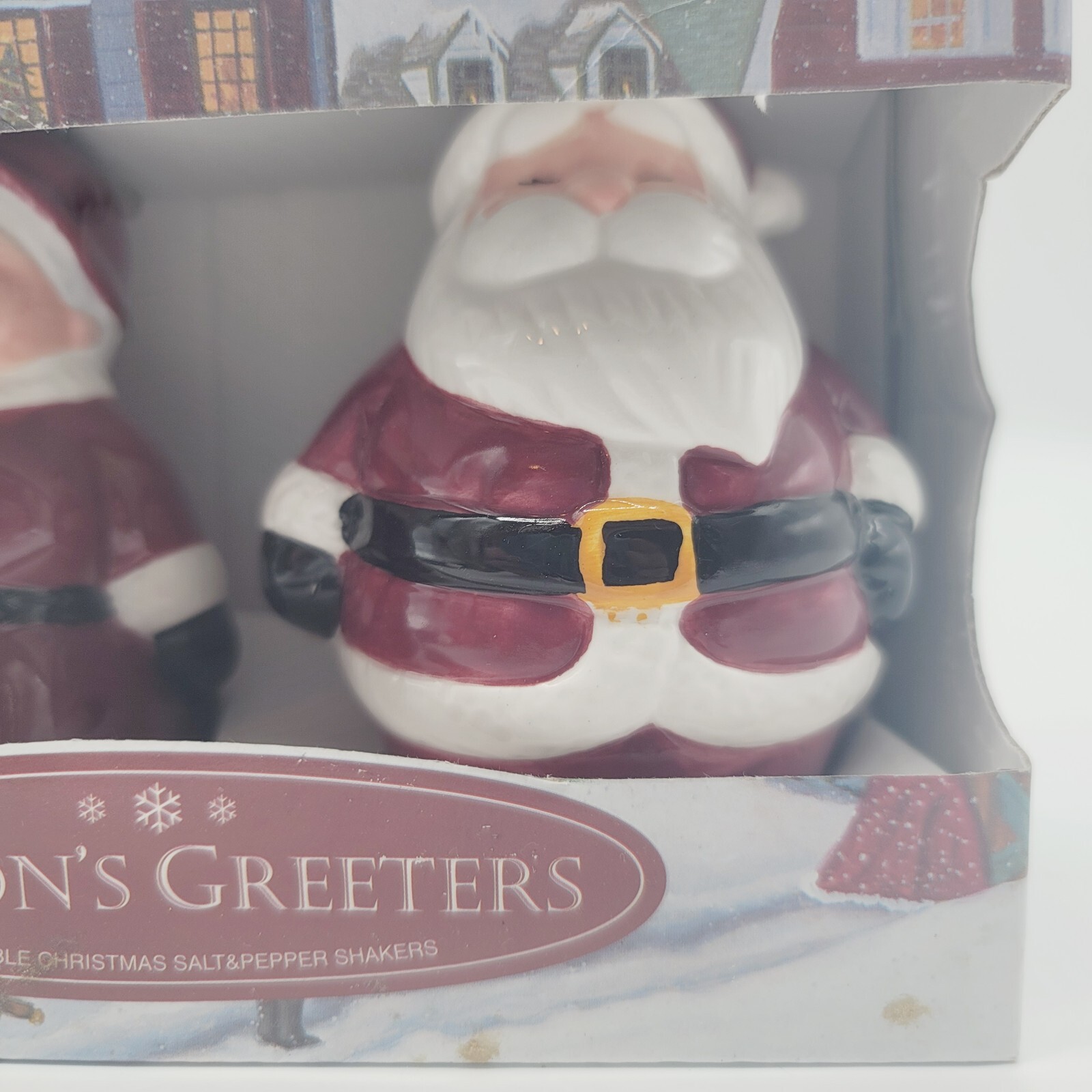 Publix Santa Claus & Mrs Claus Ceramic Holiday Salt & Pepper Shakers
